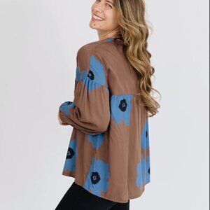 Mata Traders Fiona Blouse Dark Oak